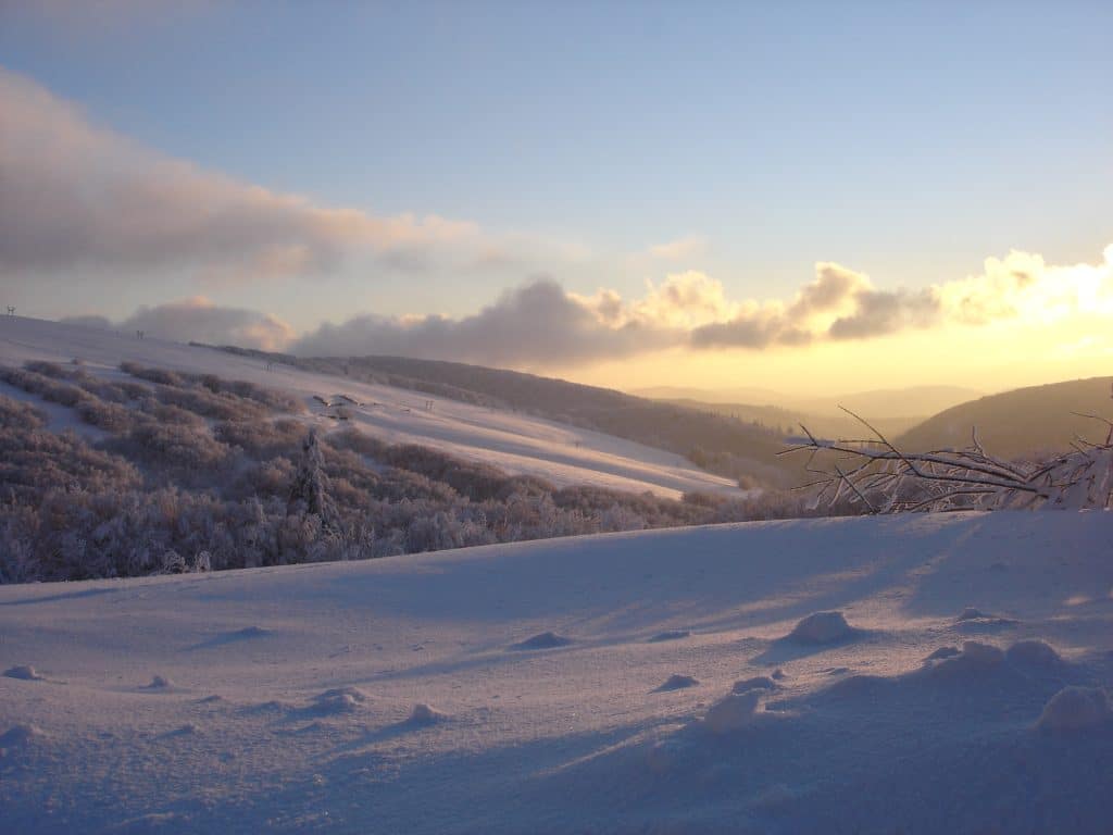 Vue sur le domaine skiable de La Bresse - Camping de Belle Hutte dans les Vosges